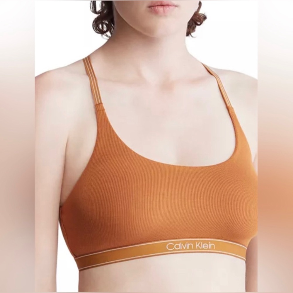 40) Calvin Klein women sport pumpkin bralettes/bra size S/M/L